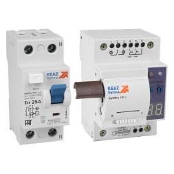 Моторпривод OptiDin MD-L-УХЛ4 + ВДТ без защиты от сверхтоков OptiDin DM63-2225-AС-УХЛ4 (2P, 25, 30mA)