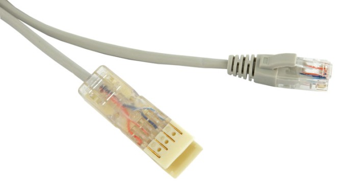 Патч-корд 110 тип-RJ45, 2 пары (2 м) Hyperline (PC-110-RJ45-2P-CX-2M-GY)