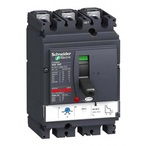 Силовой автомат Schneider Electric Compact NSX 100, TM-D, 36кА, 3P, 63А