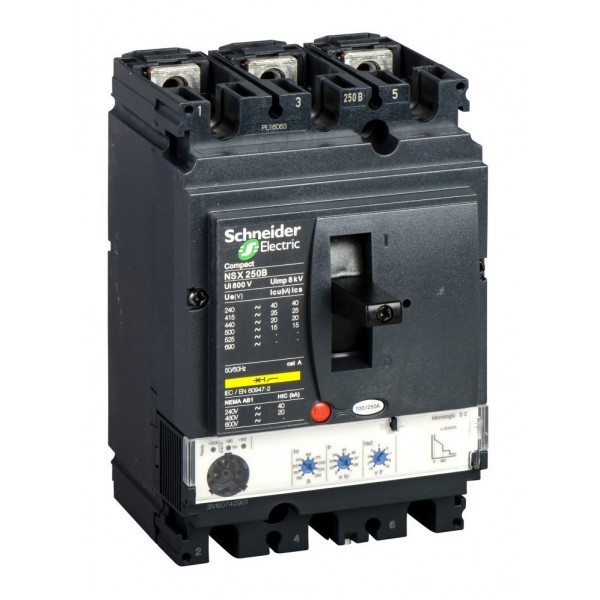 Силовой автомат Schneider Electric Compact NSX 250, Micrologic 2.2, 50кА, 3P, 100А