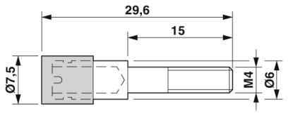 Гнездо для щупа тестера PSBJ 4/15/6 BK
