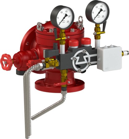 Узел управления дренчерный УУ-Д100/1,6 (Э220,ГО0,07)-ВФ.04 с комбинированным приводом