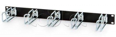 Организатор кабельный с металлическими кольцами, 19&quot; Hyperline (CMW-1U-02-BK)