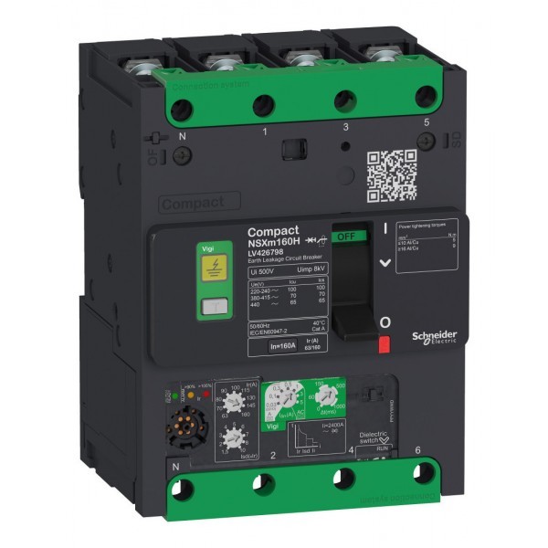 Силовой автомат Schneider Electric Compact NSX, 16кА, 4P, 160А