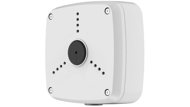 Монтажная коробка для камерыМатериал корпуса - литой алюминий, цвет - белый HBS2-BB