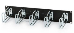 Организатор кабельный с металлическими кольцами, 19&quot; Hyperline (CMW-2U-03-BK)