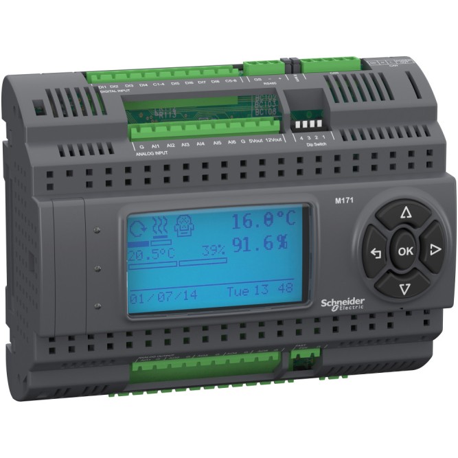 SE Производ. ПЛК М171, дисплей, 27I/O, Modbus, Schneider Electric, , TM171PDM27R