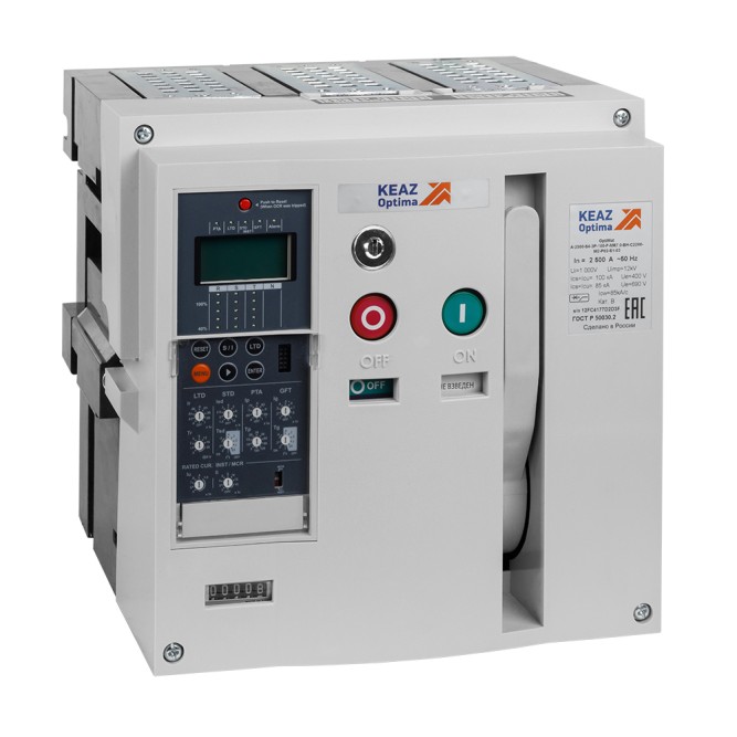 Подвижная часть выдвижного выключателя автоматического OptiMat A-1600-S2-3P-65-MP-MR8.0-C2200-M2-P04-S1-06