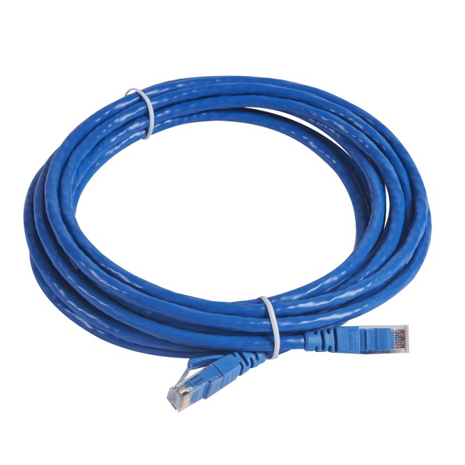 Патч-корд RJ 45, категории 6, U/UTP, ПВХ, голубой, 5,0 м Legrand (051775)