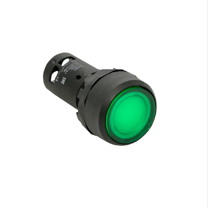 Кнопка с фиксацией с подсветкой OptiSignal Compact D22 C7-PHL-B301 зеленая 1НЗ 24 В AC/DC XB7NJ03B2