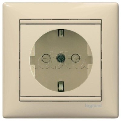 Розетка электрическая Valena с заземлением и шторками Legrand (774321)