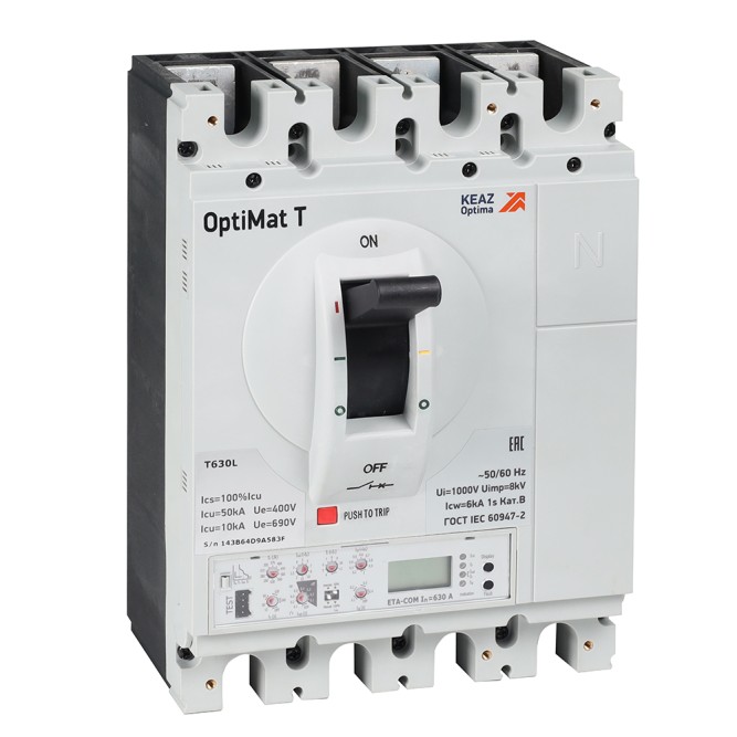 Выключатель автоматический для защиты двигателя OptiMat T630V ETA-M 630A 3P