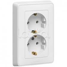 Розетка электрическая Двойная 2К+З Cariva Legrand (773627)