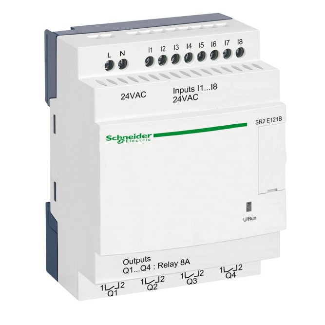 SE Zelio Logic Интеллектуальное реле эконом. 12 I/O ~24V, Schneider Electric, , SR2E121B