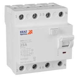 ВДТ без защиты от сверхтоков OptiDin DM63-4225-A-4,5-УХЛ4 (4P, 25, 30mA)