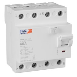 ВДТ без защиты от сверхтоков OptiDin DM63-4240-A-4,5-УХЛ4 (4P, 40, 30mA)