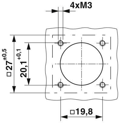 Аппаратн. соединитель, передняя стенка M23-7EP198AA500S