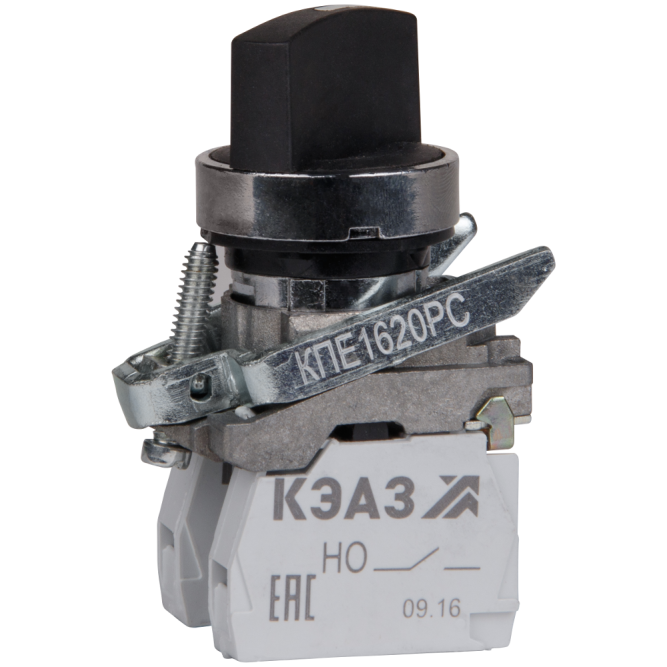 Переключатель КПЕ2120РС-черный-2но+0нз-ручка-фикс-3поз-IP40-КЭАЗ