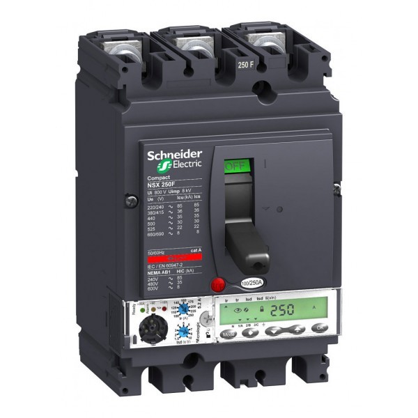 Силовой автомат Schneider Electric Compact NSX 250, Micrologic 5.2 A, 36кА, 3P, 160А