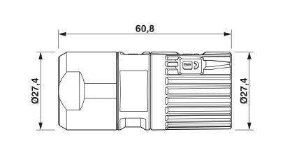 Кабельный соединитель M23-12S1N8A80DUS