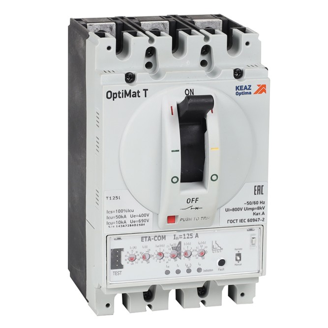 Выключатель автоматический OptiMat T125H ETN 125A 3P
