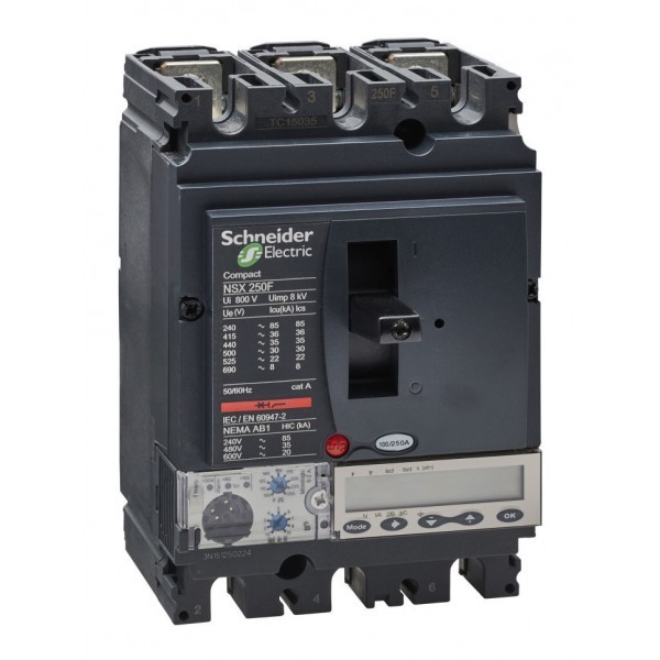 Силовой автомат Schneider Electric Compact NSX 250, Micrologic 5.2 A, 36кА, 3P, 250А