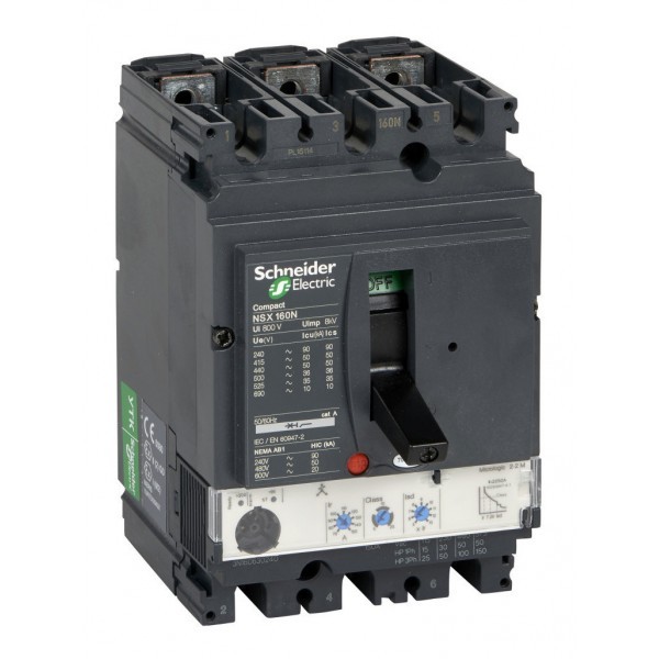 Силовой автомат Schneider Electric Compact NSX 160, Micrologic 2.2 M, 50кА, 3P, 150А