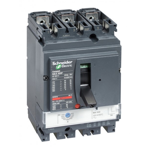 Силовой автомат Schneider Electric Compact NSX 100, MA, 50кА, 3P, 100А